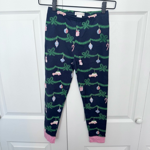 The Beaufort Bonnet Company Other - The Beaufort Bonnet Company Navy Pajama Bottoms with Ornament Print sz 10
